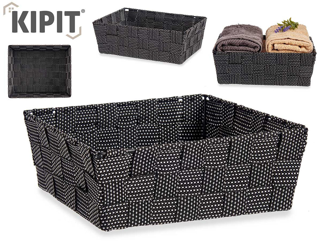 Caja Tela Recta Sin Asa 24Cm Negra