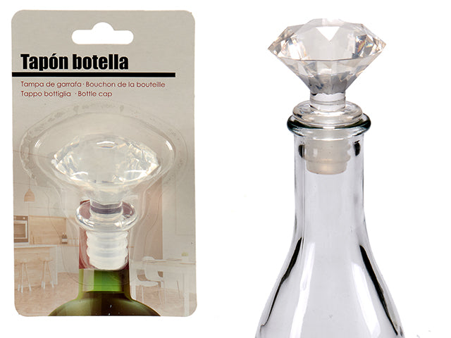 Garrafa Diamante Tampa Transparente