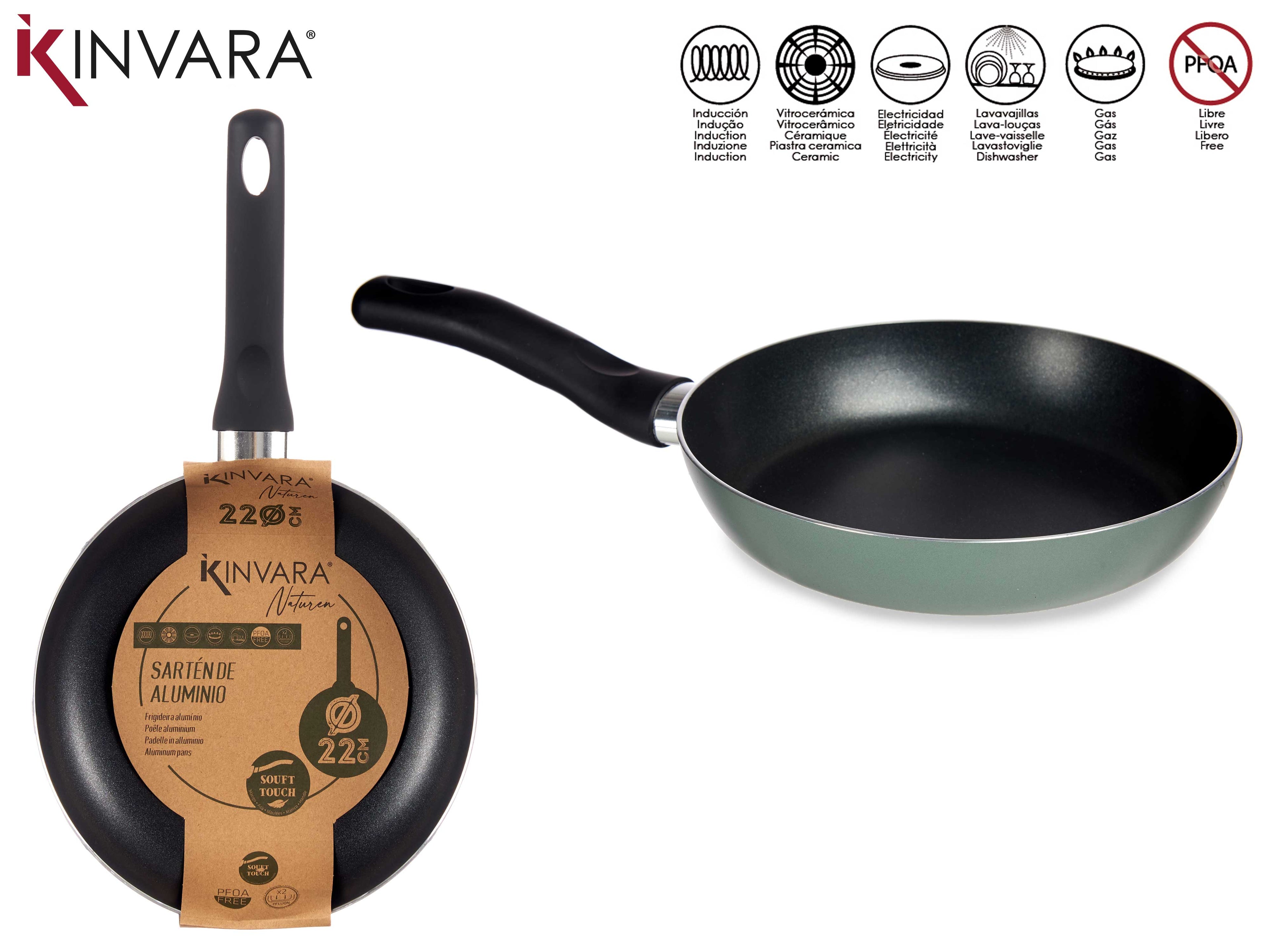 Aluminium Frying Pan 22Cm Green