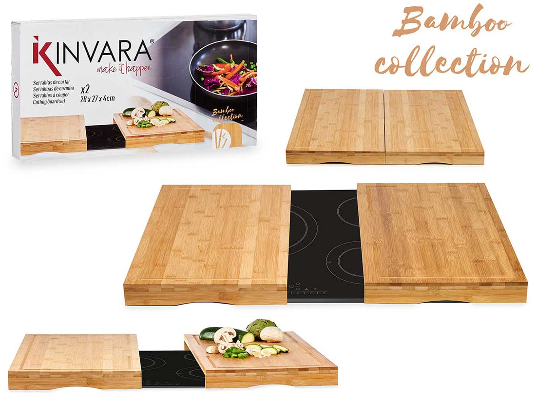 Juego De Tablas De Cocina De Bambú 28Cm 2