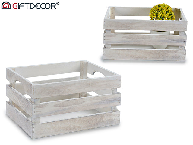 Distressed White Box 26 x 16 x 13 cm