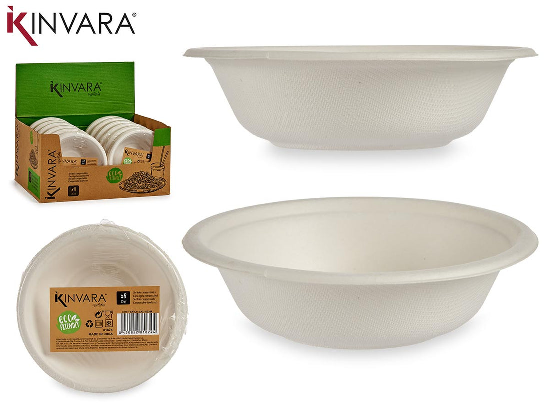 Set 8 Cuencos Compostables 15 cm