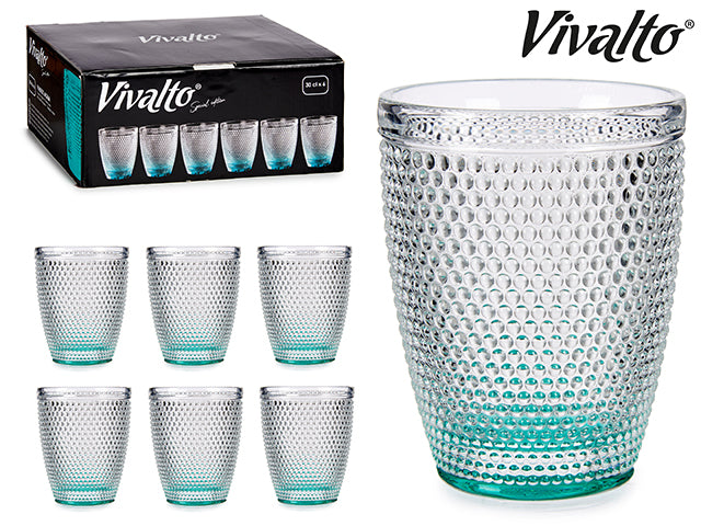 Vaso de Agua Puntos Turquesa 300 ml