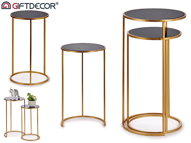 Set 2 Aux Metal Table Rounds
