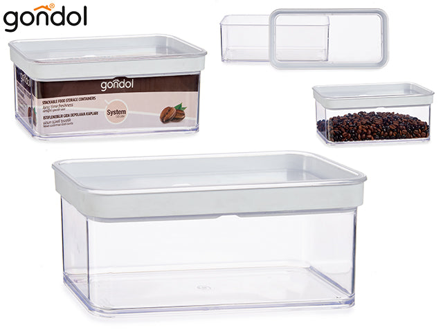 Caja Plástico Hermética Rectangular 1,1L