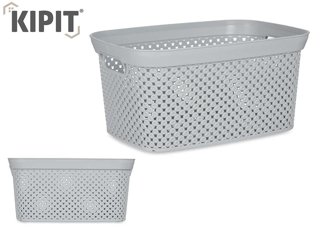 Cesta Organizador Plástico Gris 10L