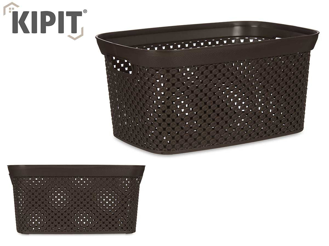 Cesta Organizador Plástico Marrón 10L