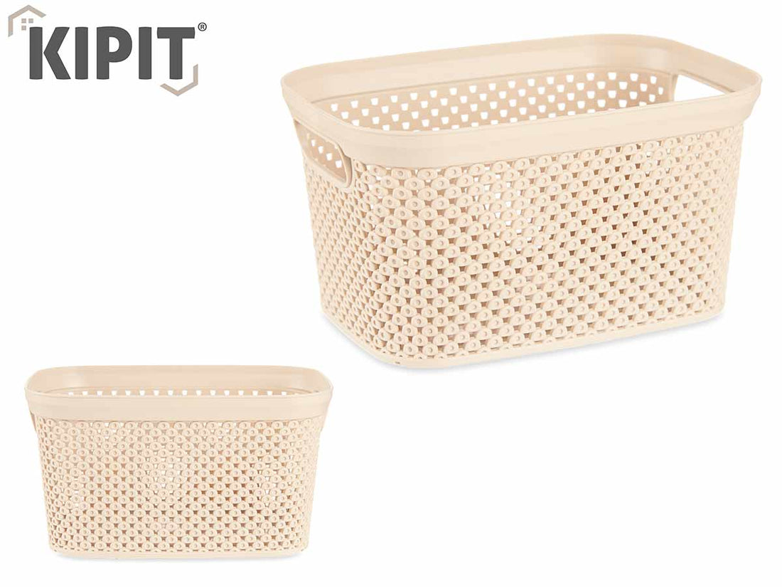 Cesta Organizador Plástico Beige 3L