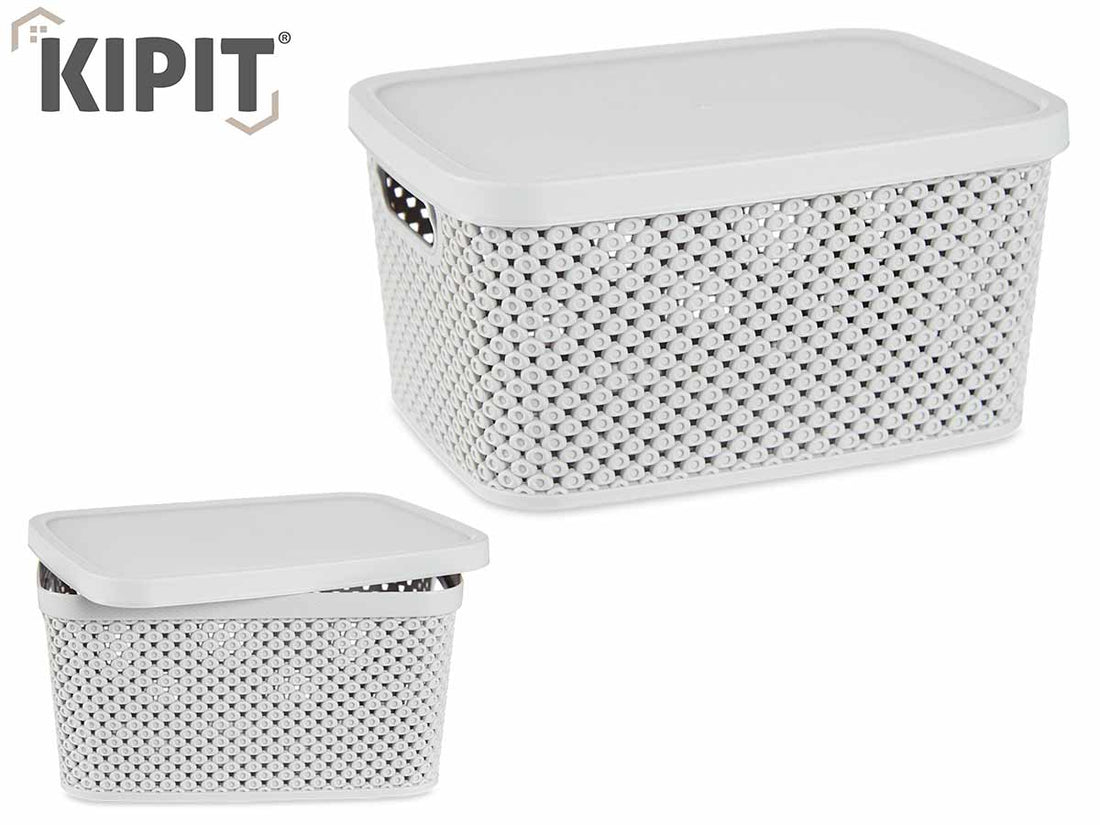 Caja Organizadora Plastico C Tapa Gris 3,5L
