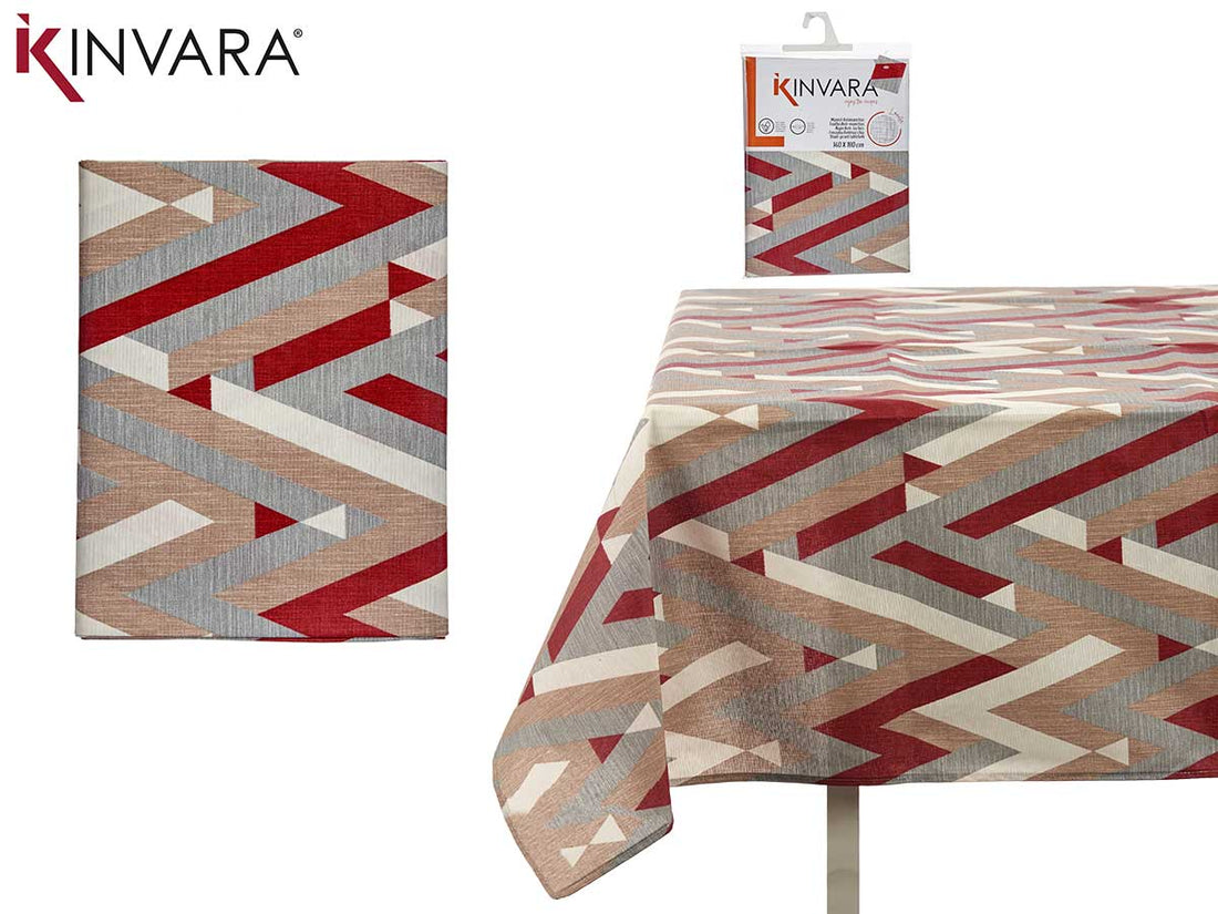 Mantel Antimanchas Rayas Granate 140X180Cm