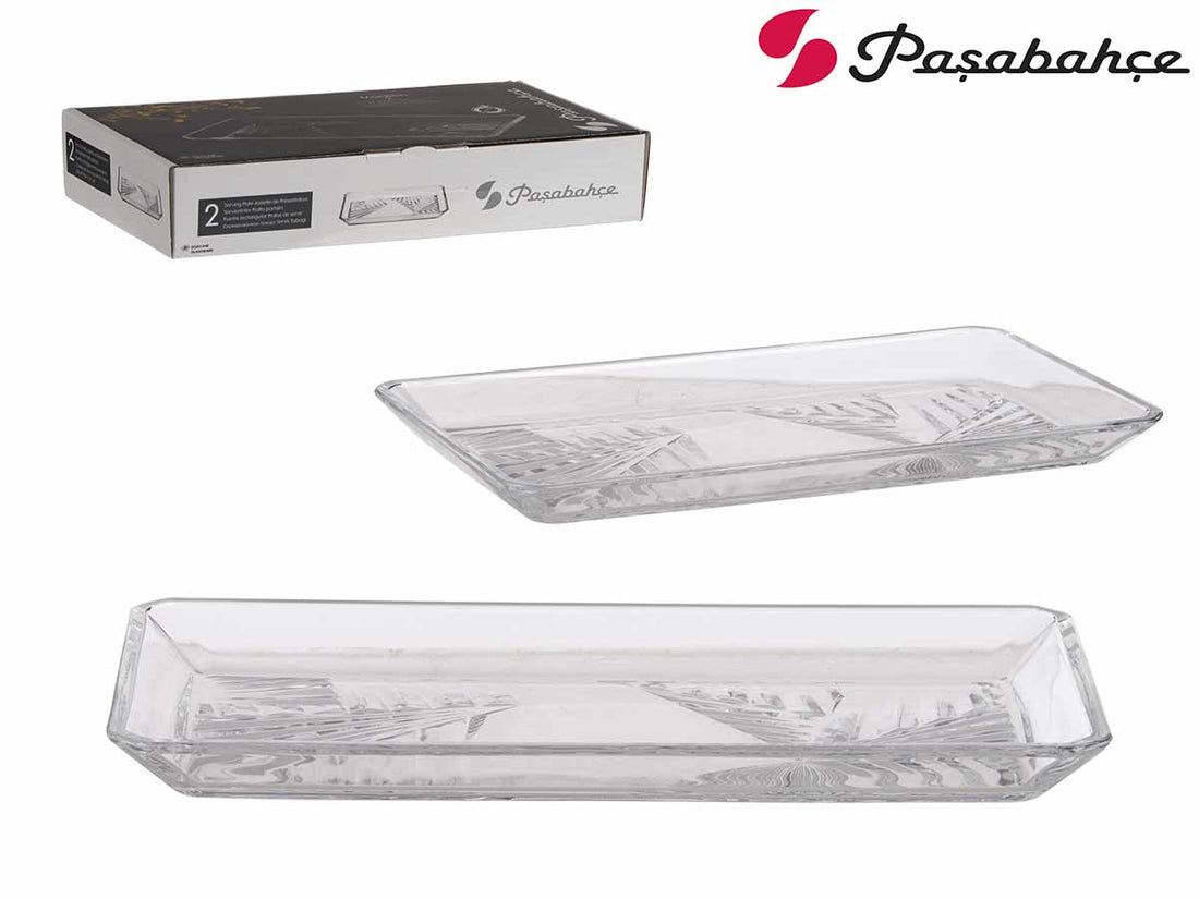 Conjunto 2 Bandejas Madlen Crystalline 22 x 12 cm