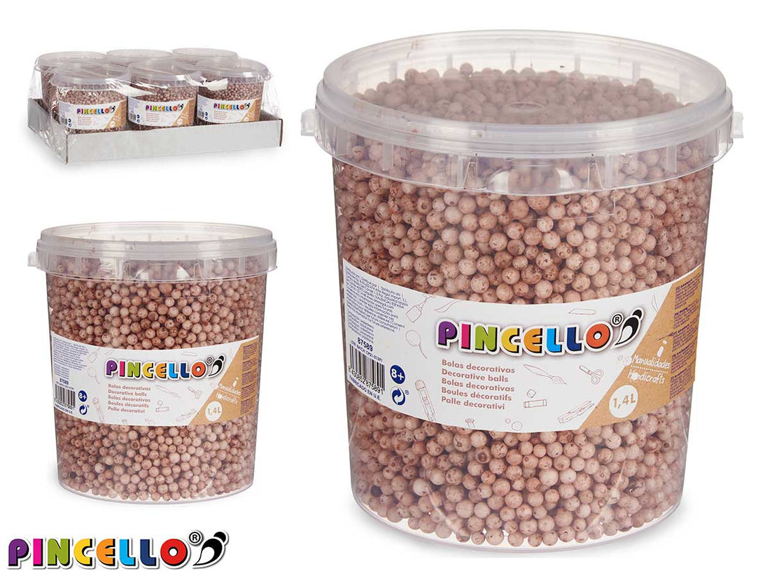 Pote Esférico De Poliestireno Marrom