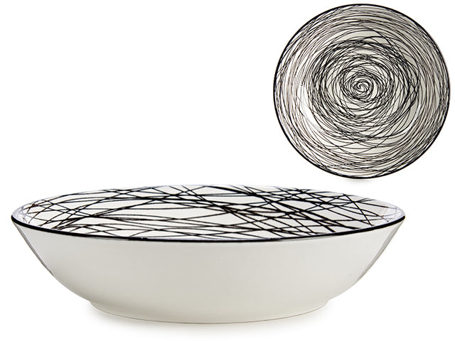 Porcelain Pad Print 8 Soup Plate-Black