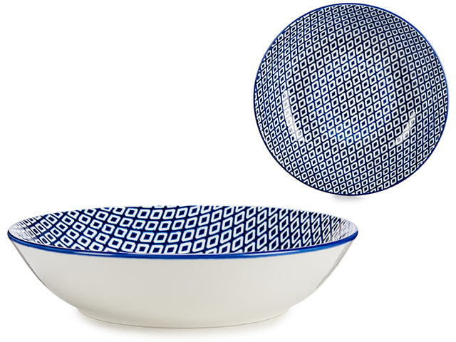 Porcelain Pad Print 8 Soup Plate-Blue