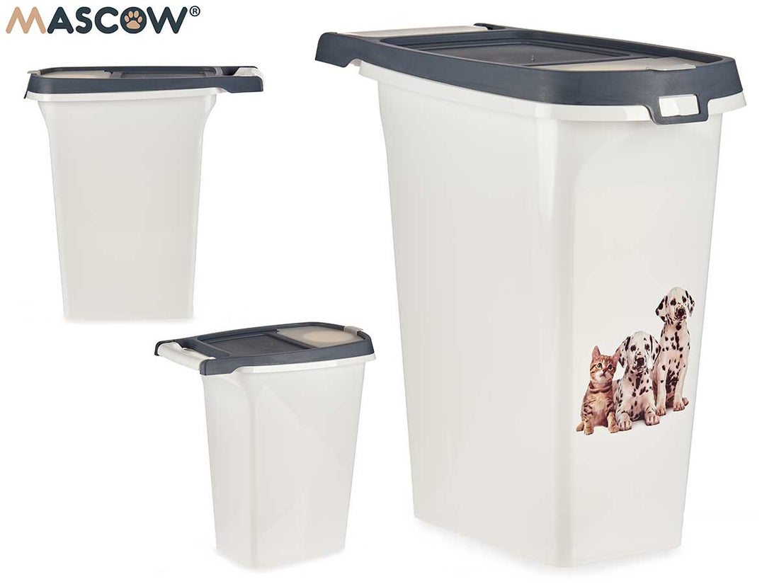 Cubo dispensador de alimentos de plástico 10L