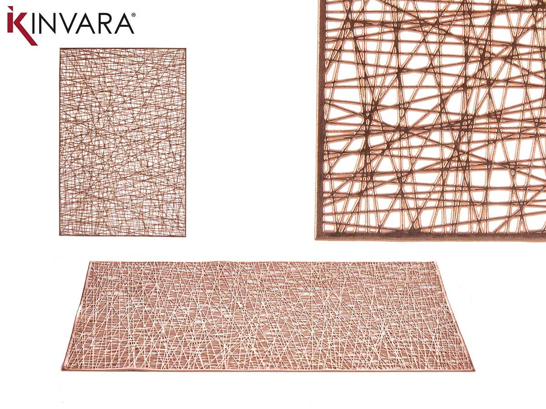 Mantel individual rectangular de plástico rosa