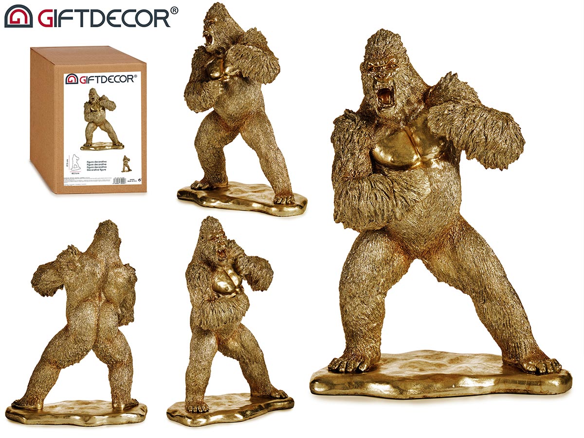 Gorila dorado enojado