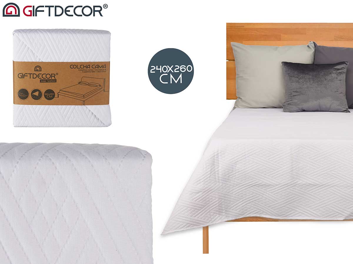 240 x 260 White Bedspread