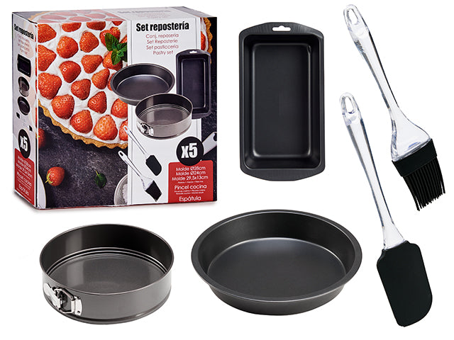 Set 3 Moldes De Pastelería Con Espátula Y Pincel