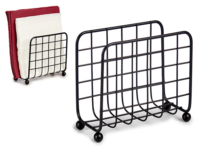 Napkin Holder Black Steel
