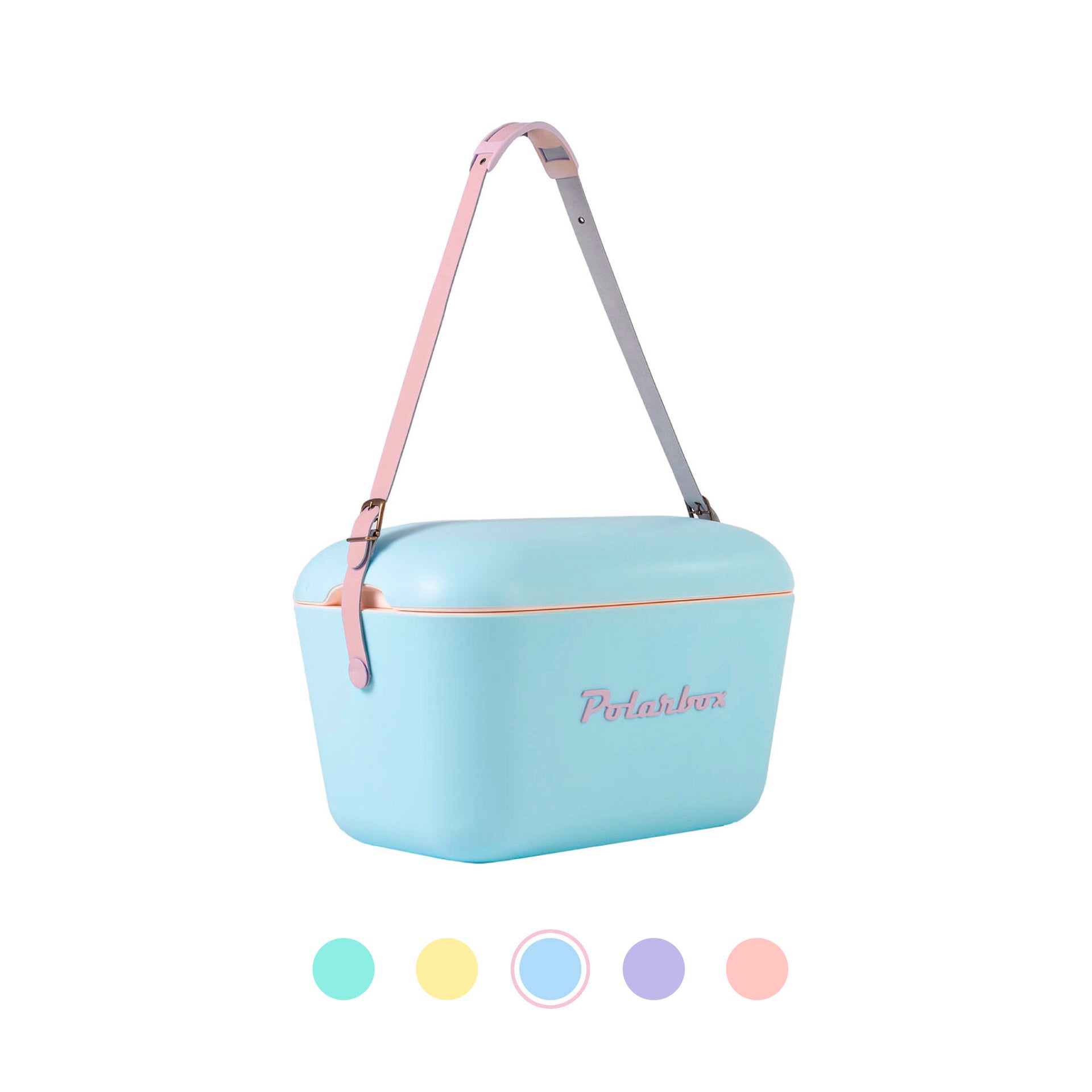 Polarbox Retro Vintage Style Cooler 20 L Celestial Blue - Pink Wing