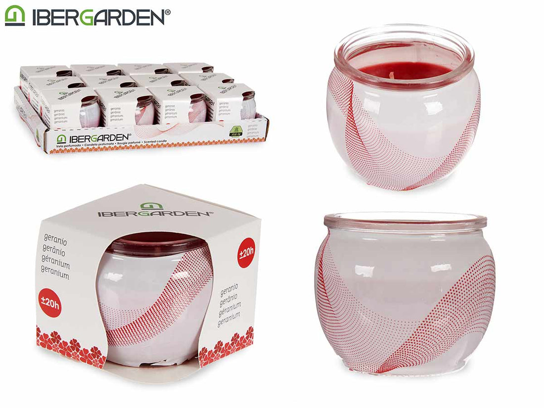 Geranium Aromatic Candle In Glass Jar