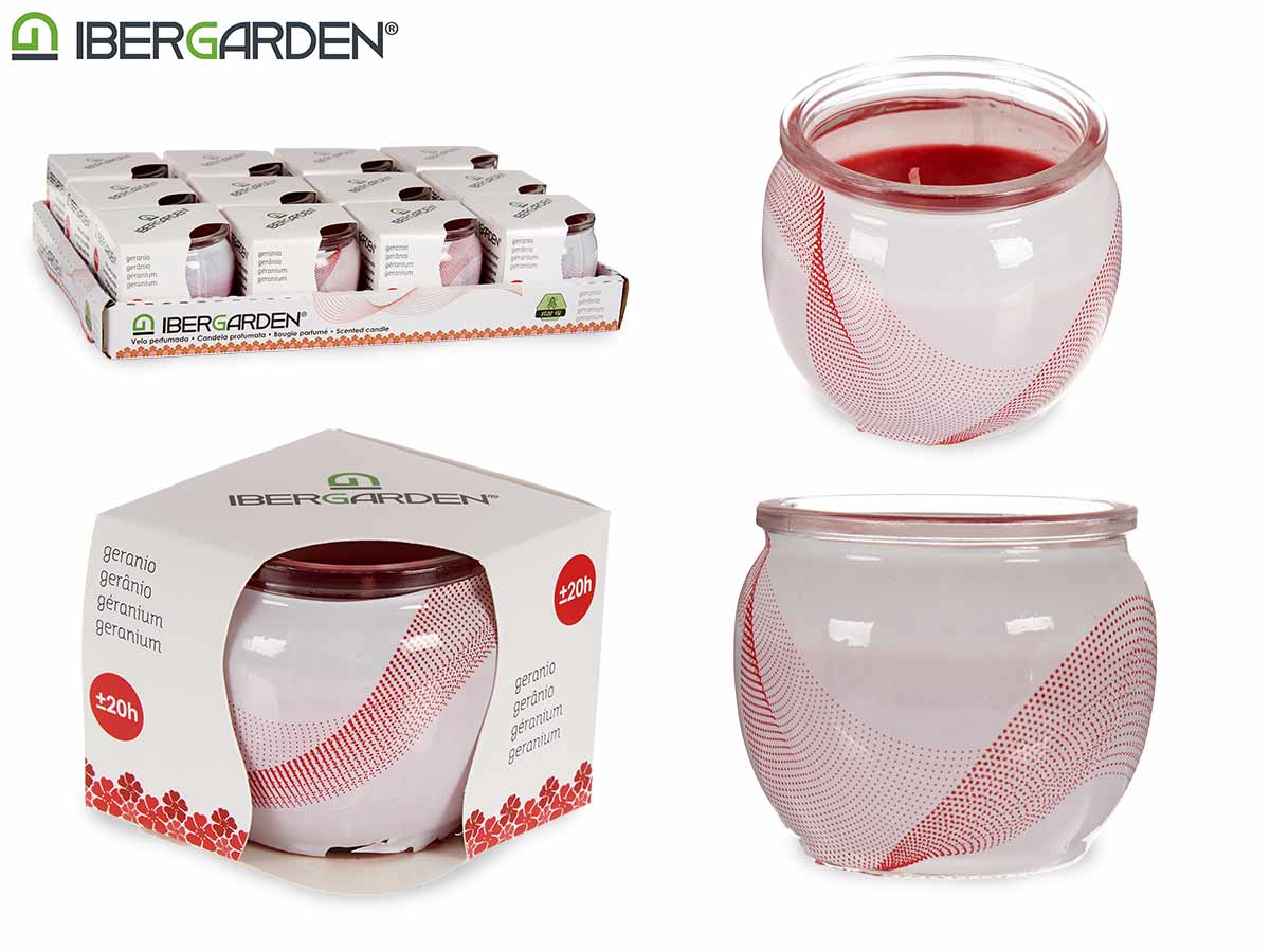 Geranium Aromatic Candle In Glass Jar