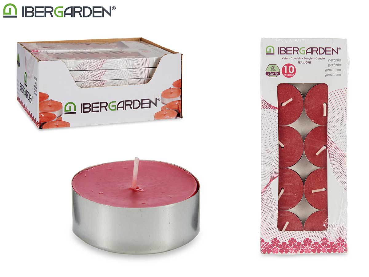 Conjunto 10 Velas Tea Light Gerânio