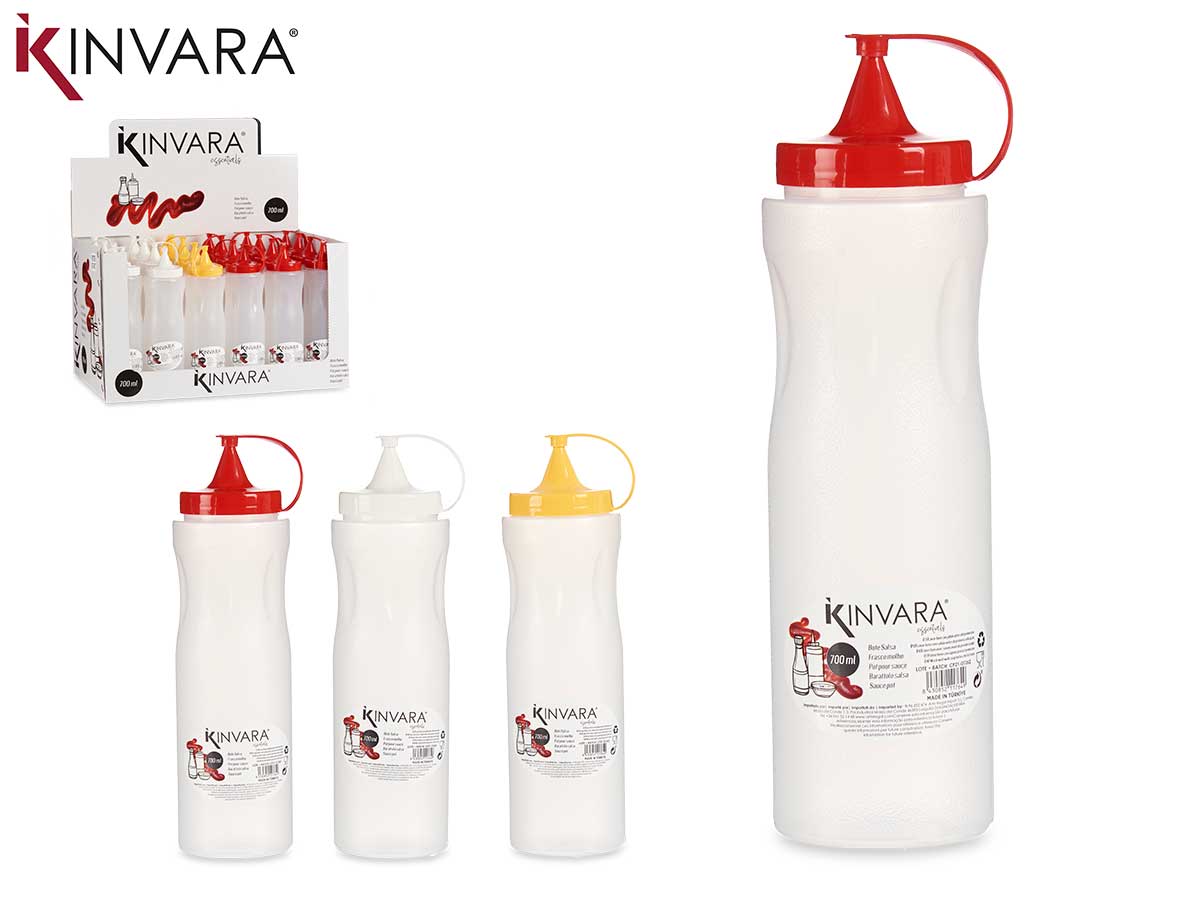 Plastic Sauce Bottle Set 3 Colors 700 ml