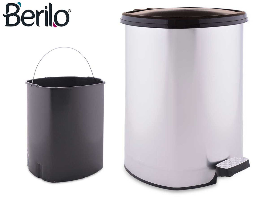 Silver Pedal Bin 20L