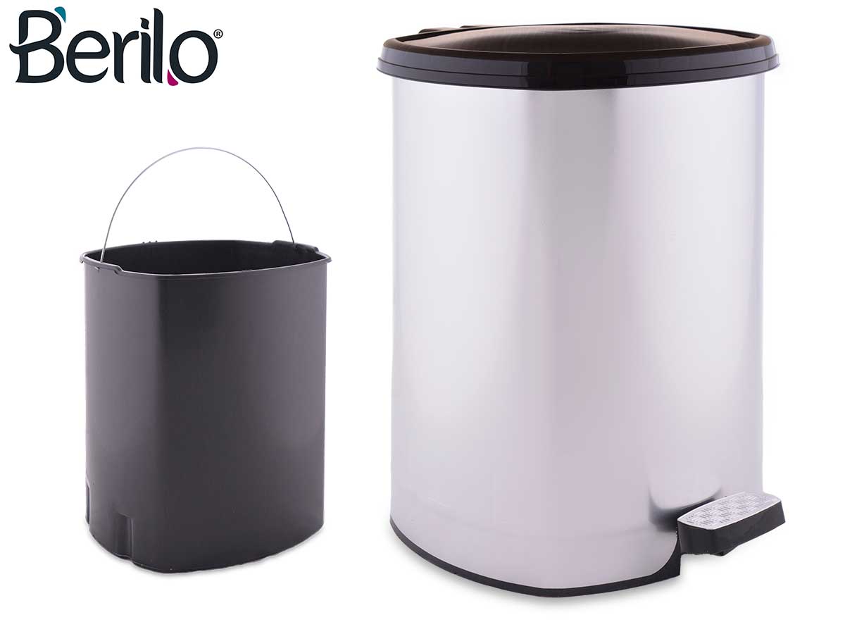 Silver Pedal Bin 20L