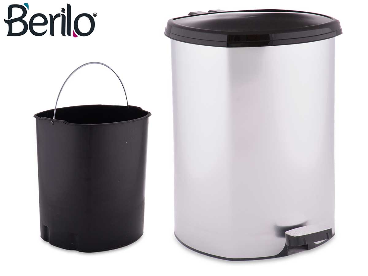 Silver Pedal Bin 11L
