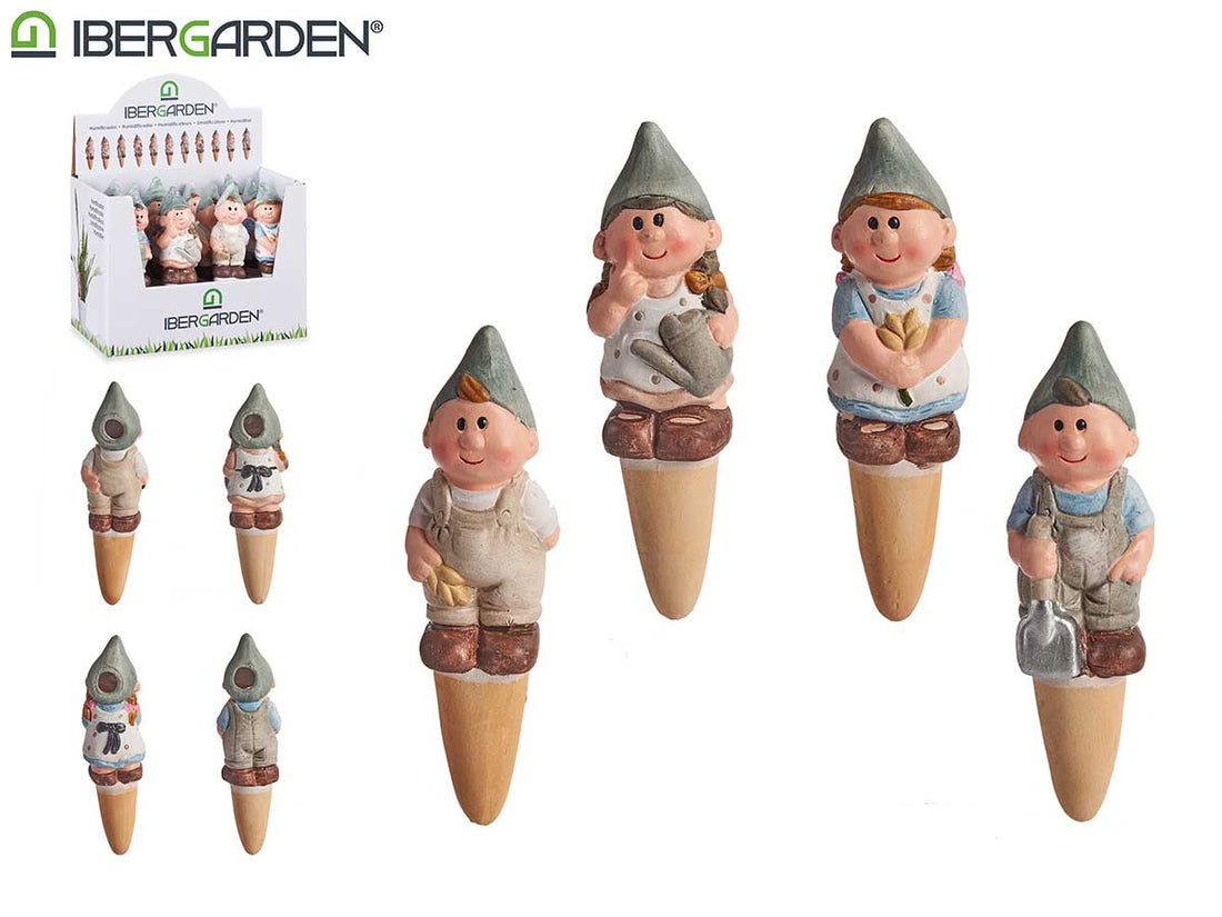Plant Humidifier Ceramic Rustic Elf Assort 4