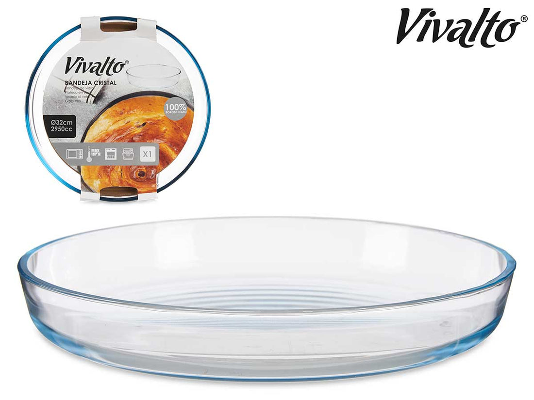 Borosilicate Round Glass Tray 32 cm
