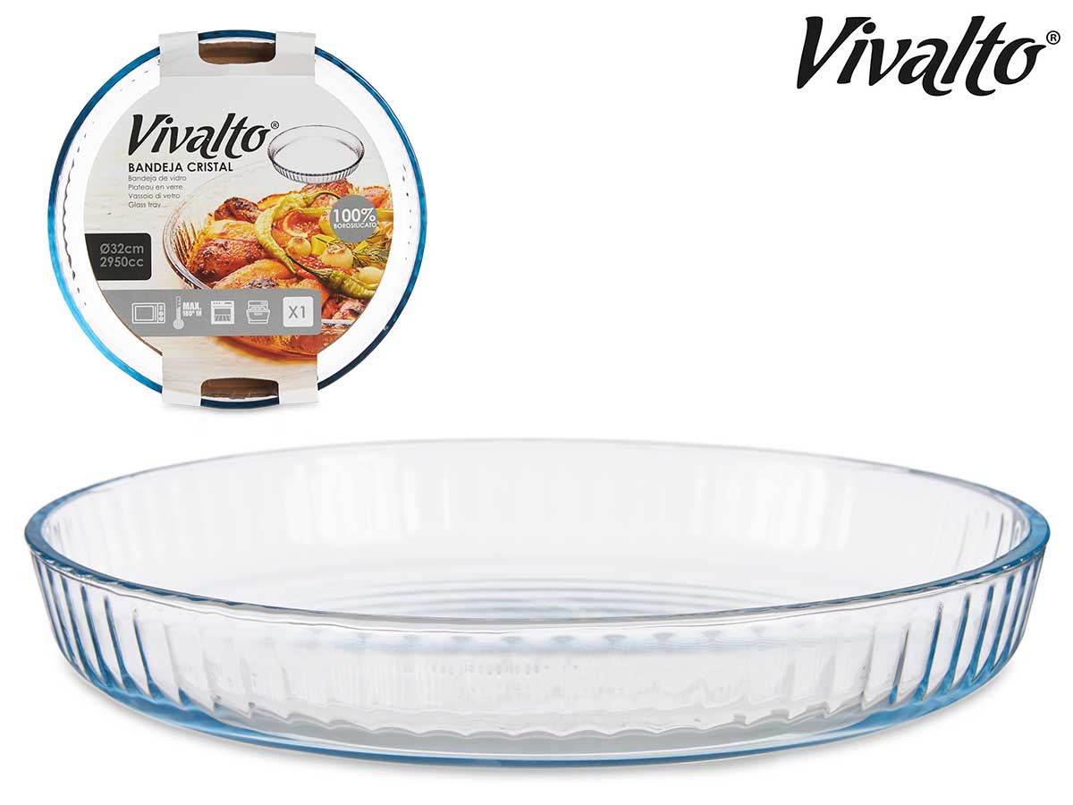 Borosilicate Optical Round Glass Tray 32 cm