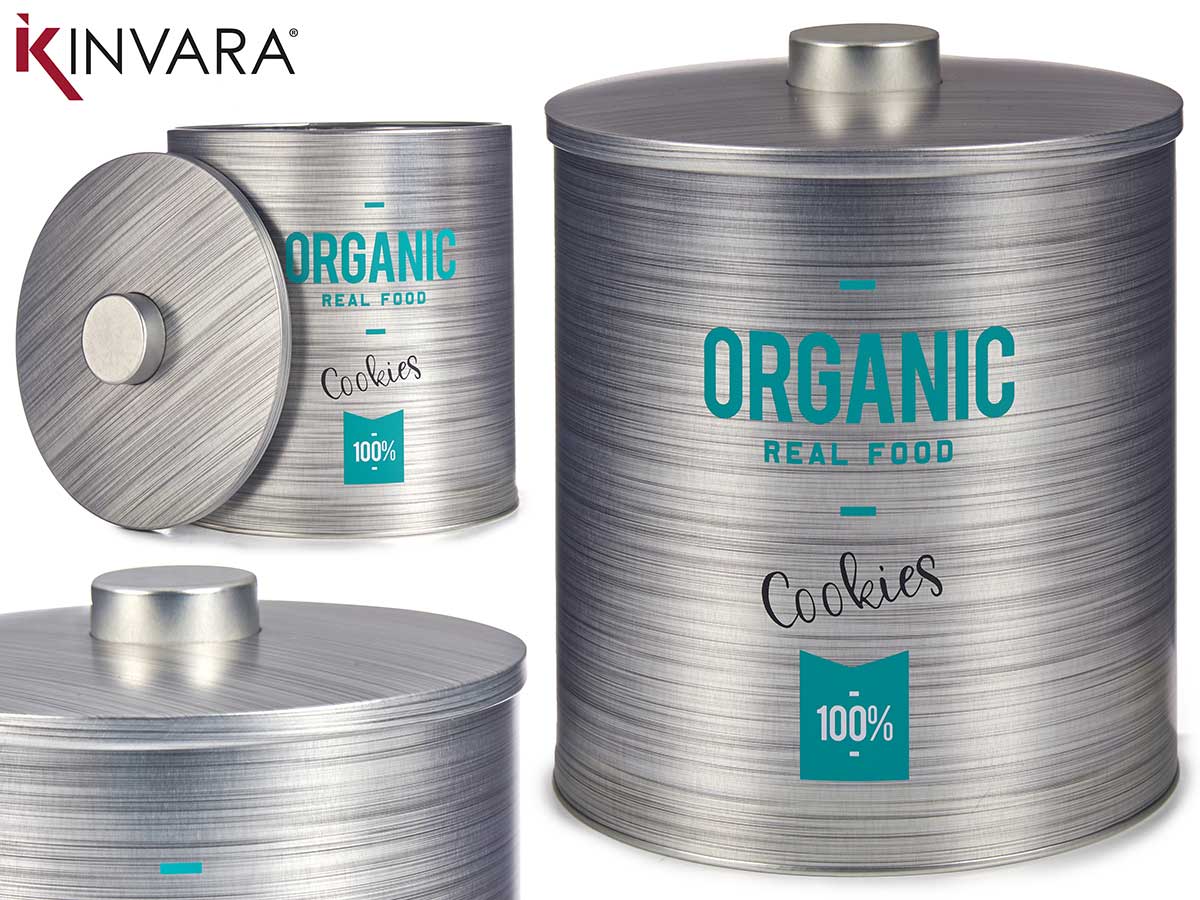 Round Tin Cookies Organic Can