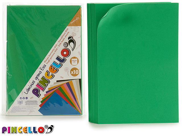 Set 10 Eva Foam Sheet Olive 20X30Cm
