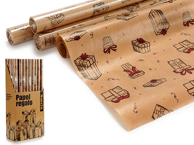 Paper Role 70X200 Kraft Flat Gifts