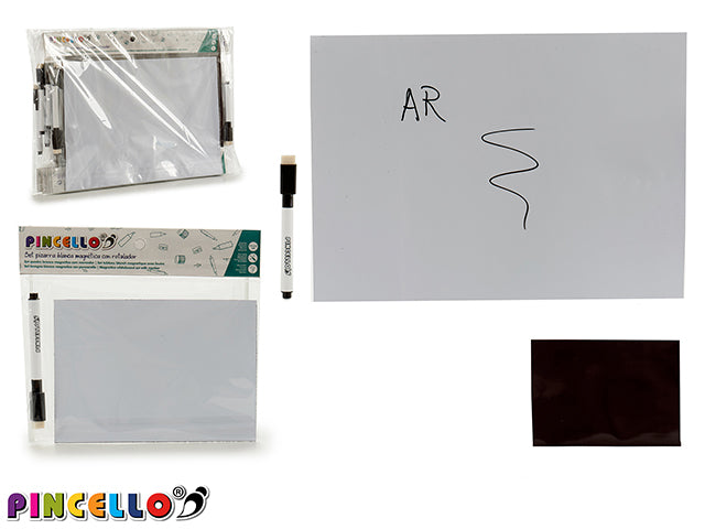 White Magnetic Board With Pen 21X29