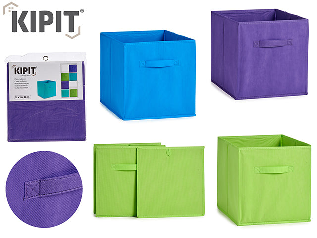 Caja Almacenaje Plegable 31X31 3 Colores Vivos