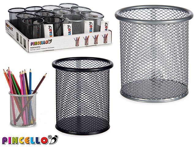 Metal Pencil Holder Round Mix 2 Colours
