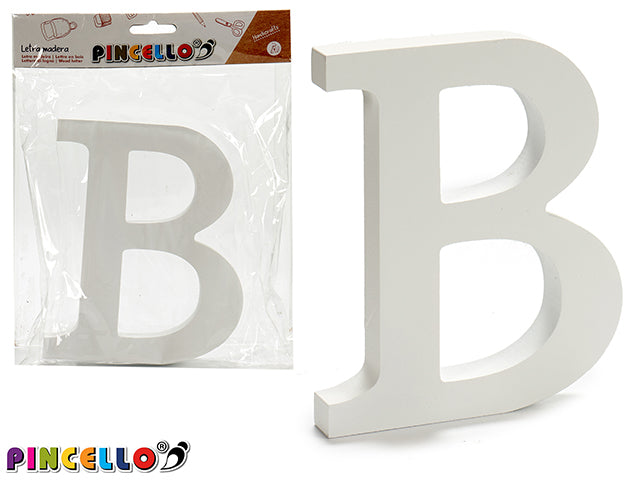 Wooden Letter B White Color 1,8X15Cm