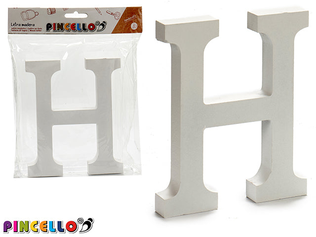 Wooden Letter H White Color 1,8X15Cm