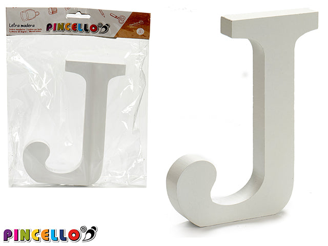 Wooden Letter J White Color 1,8X15Cm