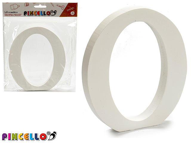Wooden Letter O White Color 1,8X15Cm