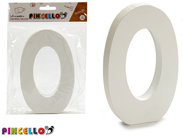 Wooden Number 0 White Color 1,8X15Cm