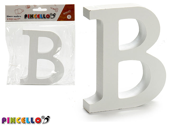 Wooden Letter B White Color 2X11Cm