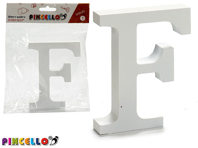 Wooden Letter F White Color 2X11Cm