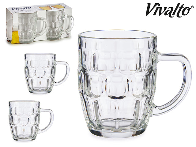 Set 2 Glass Beer Jug 520 ml