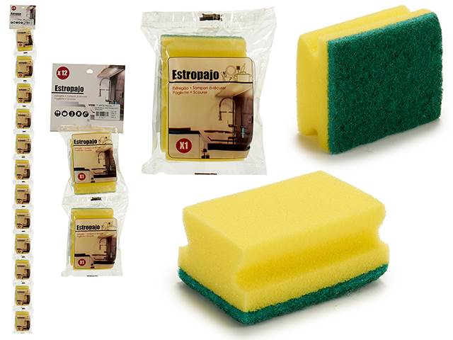 Esponja Esfregão Retangular 6,5X9X4Cm